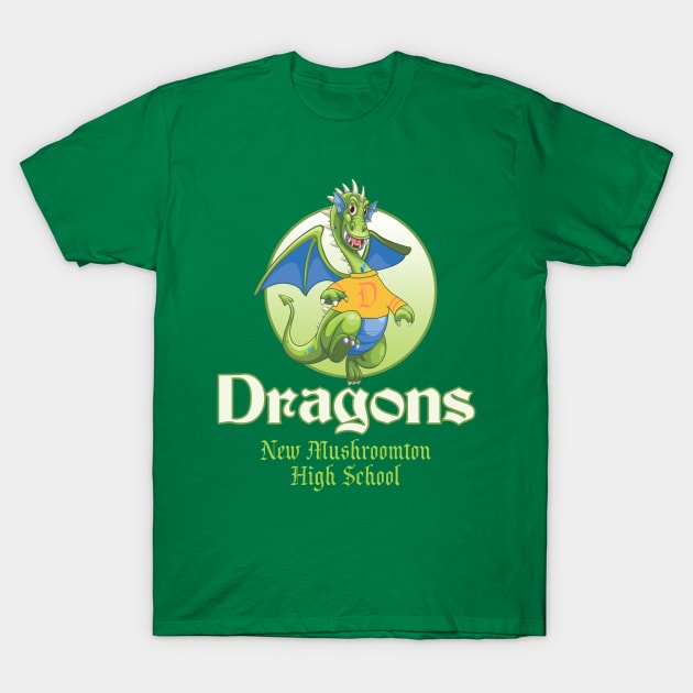 New Mushroomton High School Dragons T-Shirt by hauntedjack